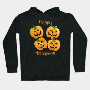 Happy Halloween 2021 - Smiling funny pumpkins Hoodie